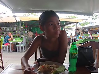 Amateur Thai teen Namtaan asks BF to feed her hungry asian pussy